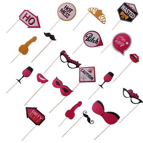 ⚡️Buy Maxbell 20 Pieces Photo Booth Props Wedding Bachelorette Party ...