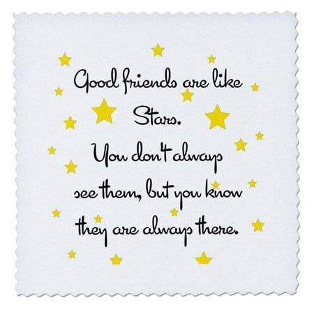 3drose Good friends are like stars. - Quilt Square, 12 by 12-inch ...