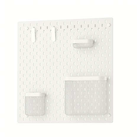 SKÅDIS pegboard combination, white, 56x56 cm (22x22") - IKEA