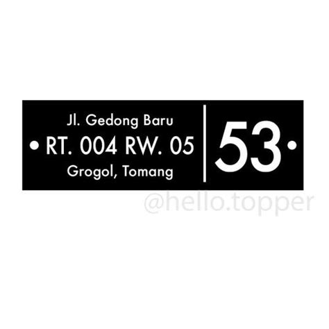 Jual NOMOR RUMAH PRINTED 25x8 / NOMOR RUMAH ACRYLIC/ NOMOR RUMAH MURAH ...
