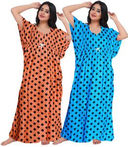 SHOPIFY Printed Pure Cotton Women Kaftan - Buy SHOPIFY Printed Pure ...