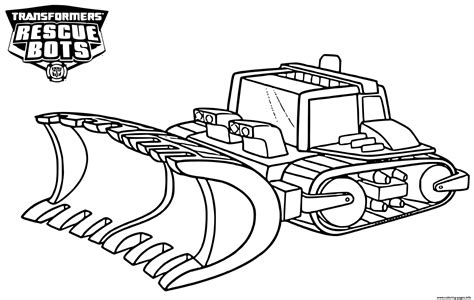 Transformers Rescue Bots Boulder Coloring page Printable