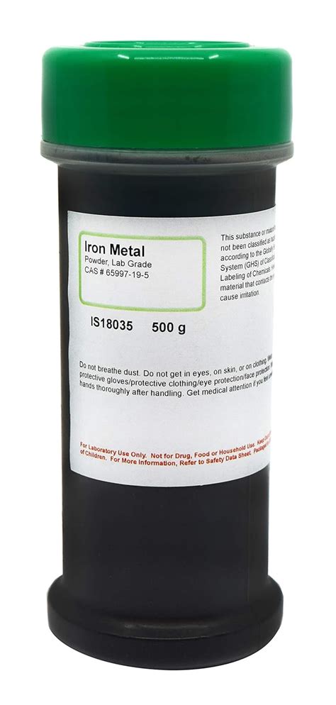 Laboratory-Grade Iron Metal Powder, 500g - The Curated Chemical ...