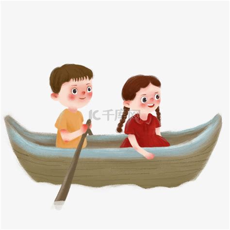 坐船的小孩素材图片免费下载-千库网