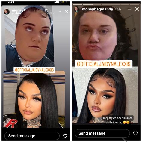 The only connection with Mandy and Jaidyn Alexis is Family Guy. Mandy looks exactly like Peter ...