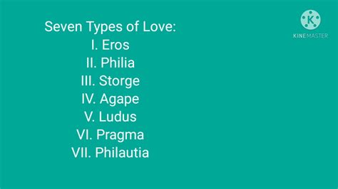 Seven Types of Love| 7 Types of Love| Geek words for love| Greek ...