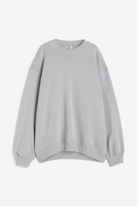Women's Light grey Oversized sweatshirt | H&M IN