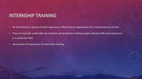 Importance of internship training | PPT