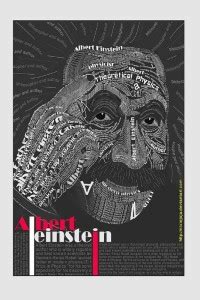 Smoky Design albert einstein typography typographic portraits Wallpaper ...