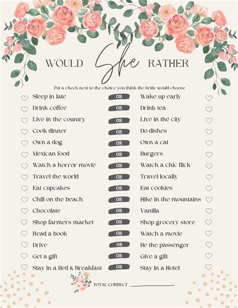 Printable Bridal Shower Game Templates 4 - Etsy