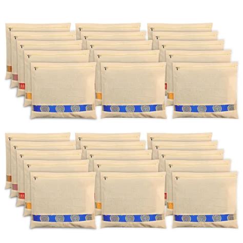 Housify Pack Of 32 Large Cotton Saree Covers with Zipper - Off-White ...