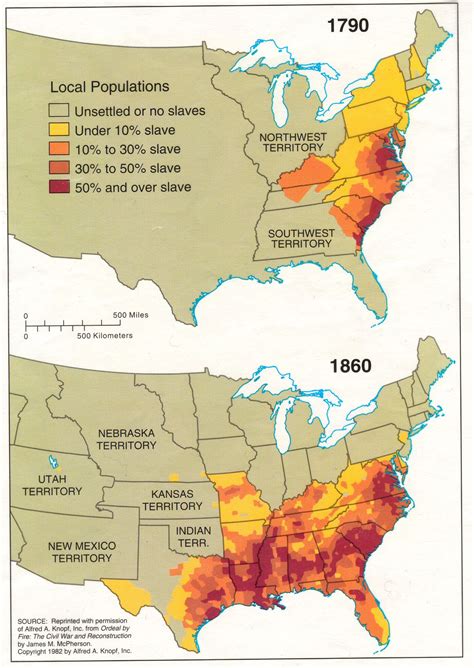 United States Map Of Slavery