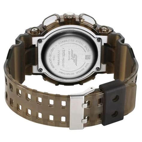 Sonata SF Spectra Quartz Digital Brown Dial Translucent Brown Polyethe ...