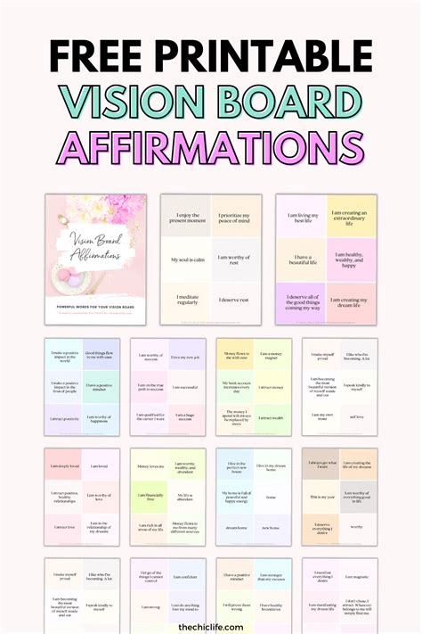 Vision Board Free Printables - Google Calendar Alternatives