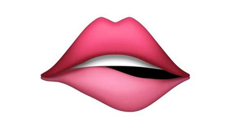 Lip Bite Emoji Blue at Julian Romilly blog
