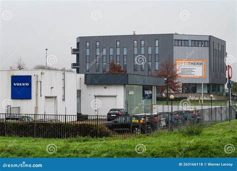 Vilvoorde, Flemish Brabant, Belgium, the Volvo and Optitherm Industry Headquarters Editorial ...