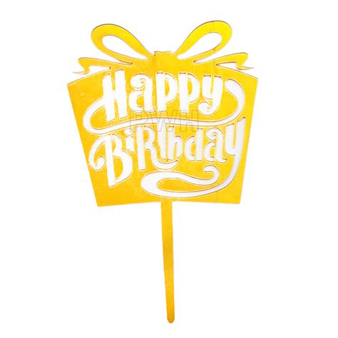 Happy Birthday Present Cake Topper | Party Cake Toppers in Bulk – Party ...