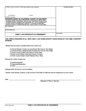 Family Law Certificate Of Assignment - Fill and Sign Printable Template ...