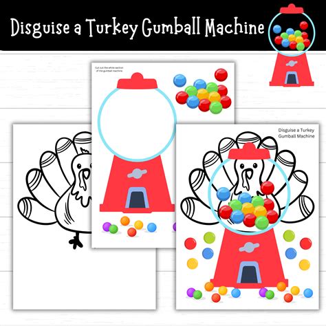 Printable Disguise a Turkey Gumball Machine - Mom. Wife. Busy Life.