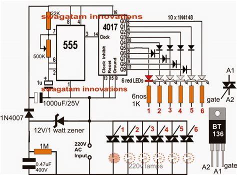 Image result for LED Light Chaser Circuit
