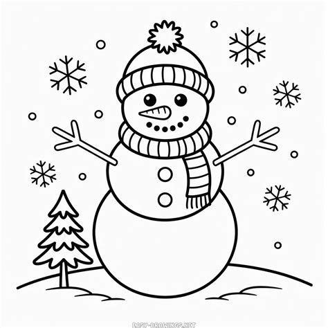 Winter Easy Drawings | Easy Drawings
