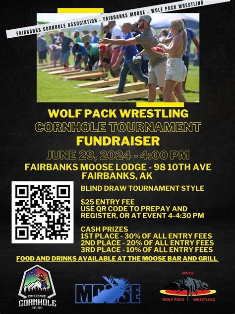 Wolfpack Wrestling Cornhole Tournament, Fairbanks Moose Family Center ...