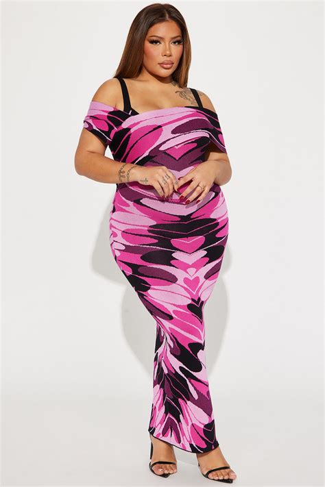 Naomi Heart Maxi Dress - Pink | Fashion Nova