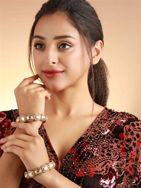 Priyaasi Gold Finish Stone Studded Bangle Set of 2