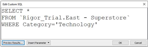 Step by Step Link Tableau to SQL Assistant Query 的图像结果