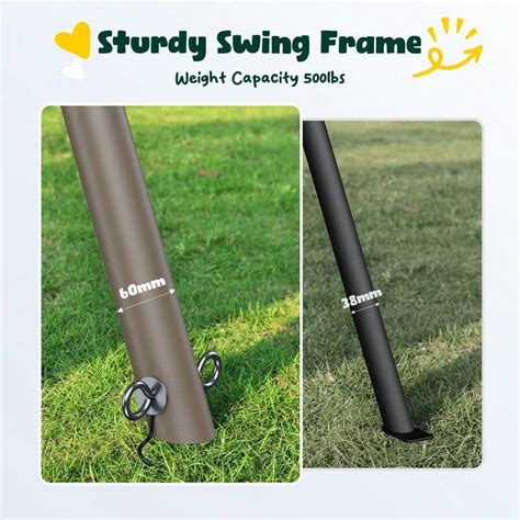 Conjunto de columpios Hapfan de 7,5 pies para el patio trasero ...