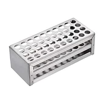 uxcell Stainless Steel Test Tube Holder Rack 40 Hole 3 Layer for 10 ...