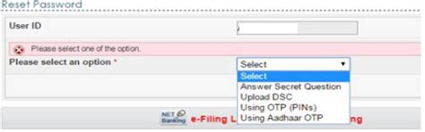 Secure E- filing Accounts through e–Filing Vault