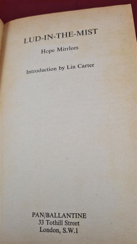 Hope Mirrlees - LUD-in-the-Mist, Pan/Ballantine, 1972, Paperbacks ...