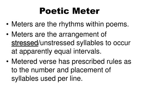 PPT - Explore Meter and Rhythm in Poetry PowerPoint Presentation, free ...