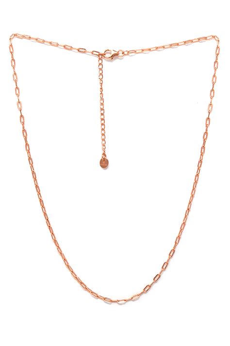 Classic Paper Clip Gold Plated Sterling Silver Chain | 925 Silver ...