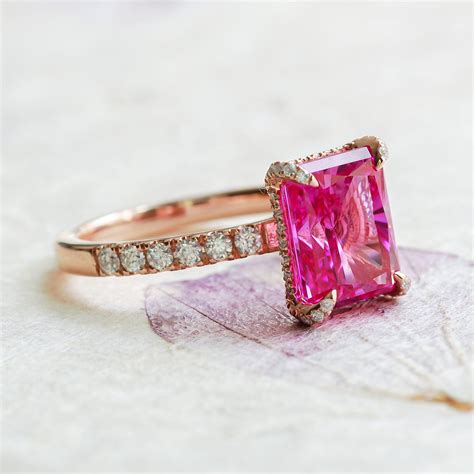 Seraphine | Cultured Pink Sapphire Ring9.5 / 10K | Pink sapphire ...