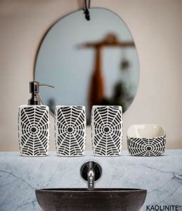 kaolinite Ceramic Bathroom Accessories Set for Utility and Bathroom ...