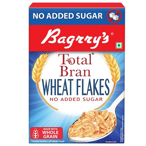 Bagrry's Total Bran Wheat Flakes - No Added Sugar 500gm Box | Premium ...