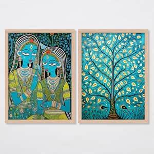 ARTELLY Madhubani Wall Painting For Living Room Bedroom Wall Decor ...