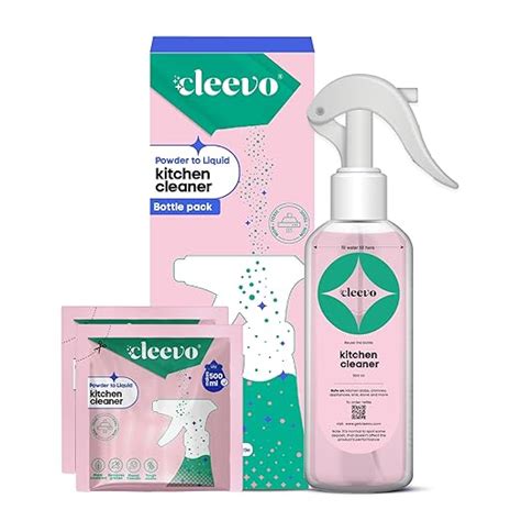 Cleevo Kitchen Cleaner Spray- 1L Bottle Pack | Natural Plant-Based ...