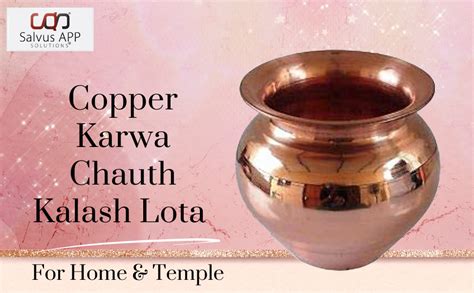 Salvus APP SOLUTIONS Copper Karwa Chauth Kalash – Traditional Pooja ...
