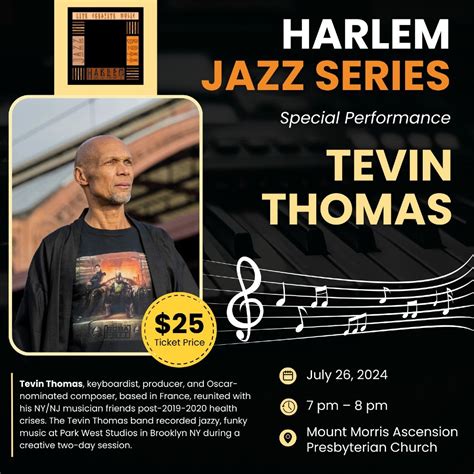 Tevin Thomas - Harlem Jazz Series , Mount Morris Ascension Presbyterian ...