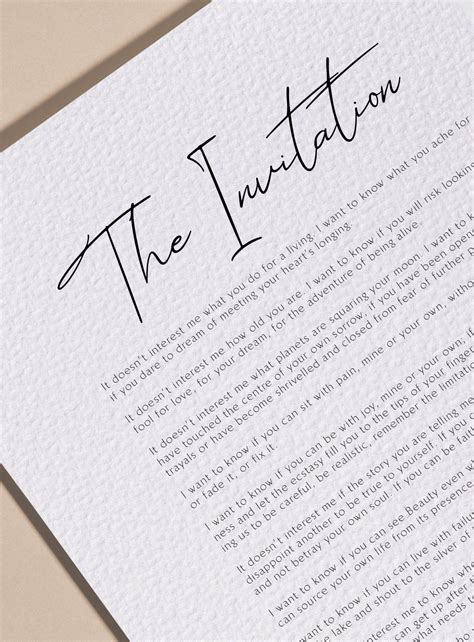 The Invitation Print by Oriah Mountain Dreamer Framed poem#N# – The ...