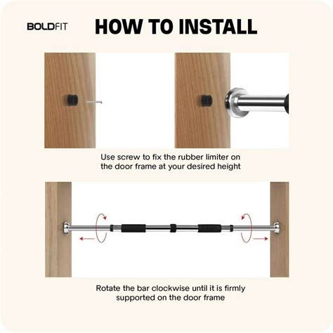 BOLDFIT Pull Up Bar For Home Wall Chin Up Bar For Home Workout Door ...