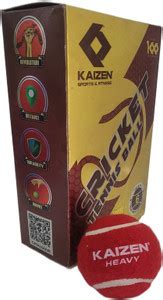 KAIZEN Heavy Tennis Ball for Cricket – 120g Soft Ball for Tournament ...