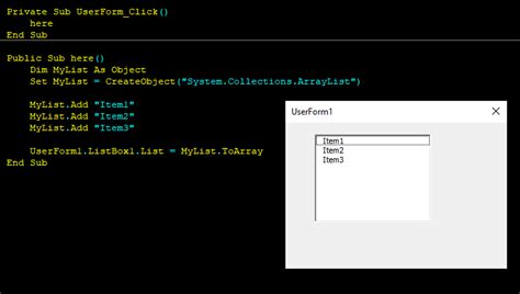 Image result for VBA ListBox to Array