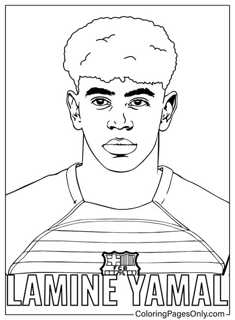Jugador de fútbol Lamine Yamal - Dibujos para colorear imprimir gratis