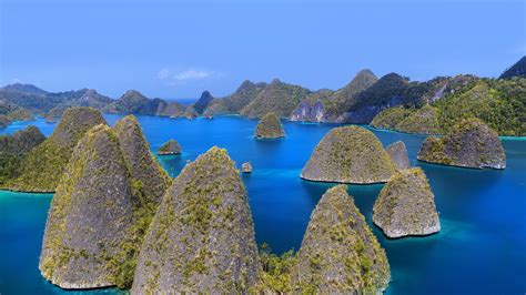 Panorama of Raja Ampat Archipelago, Wajag Island, West Papua Province ...