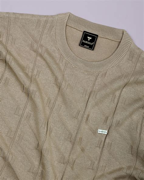 Cream Knitted Cotton T-Shirt – Hamercop