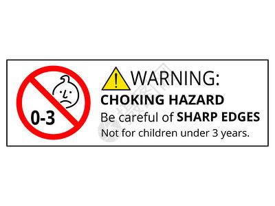 不适合3岁以下儿童窒息危险禁止标志贴纸隔离在白色背景矢量图上小零件插画图片下载-正版图片402339927-摄图网